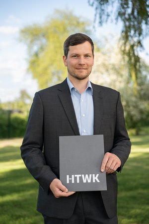 Dissertationspreis 2024 Preisträger hält die Urkunde des Dissertationspreises in der Hand