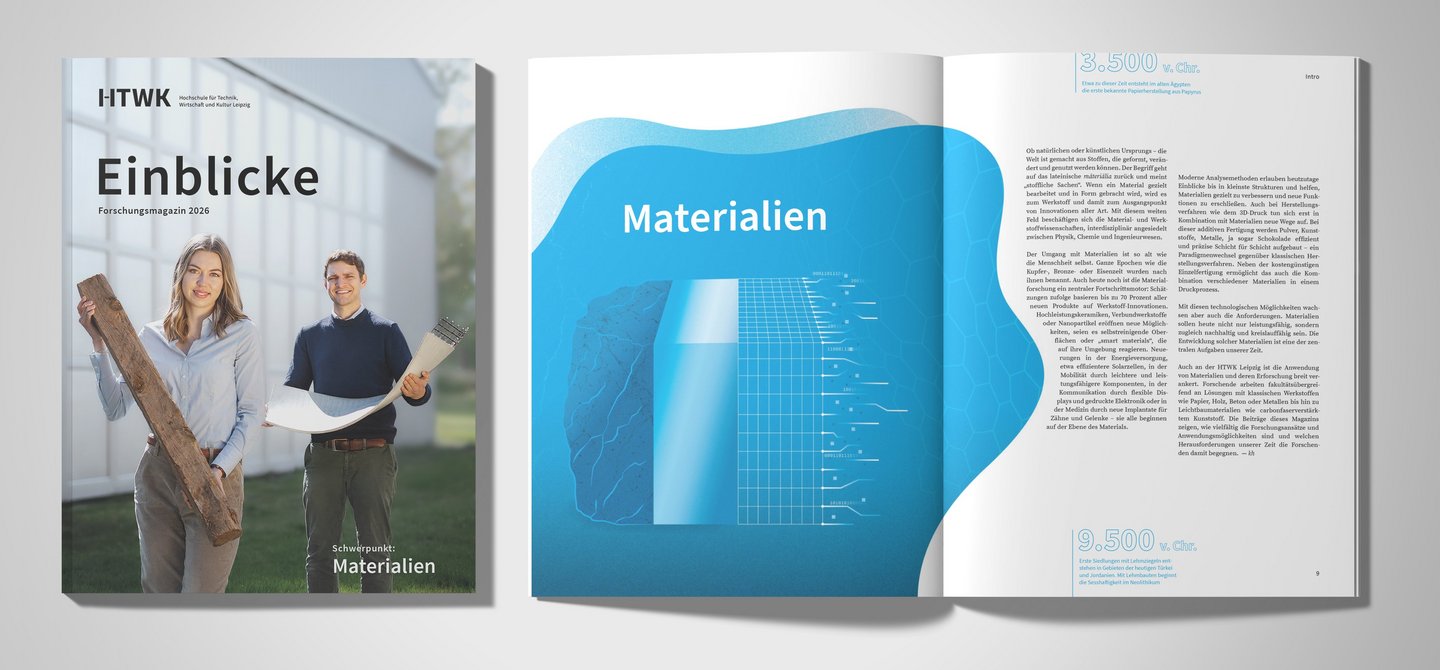 Cover und geöffnete Schwerpunktseite des Magazins