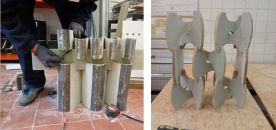 ReRotor Prototypen als Fassadenschutz aus alten Rotorblättern