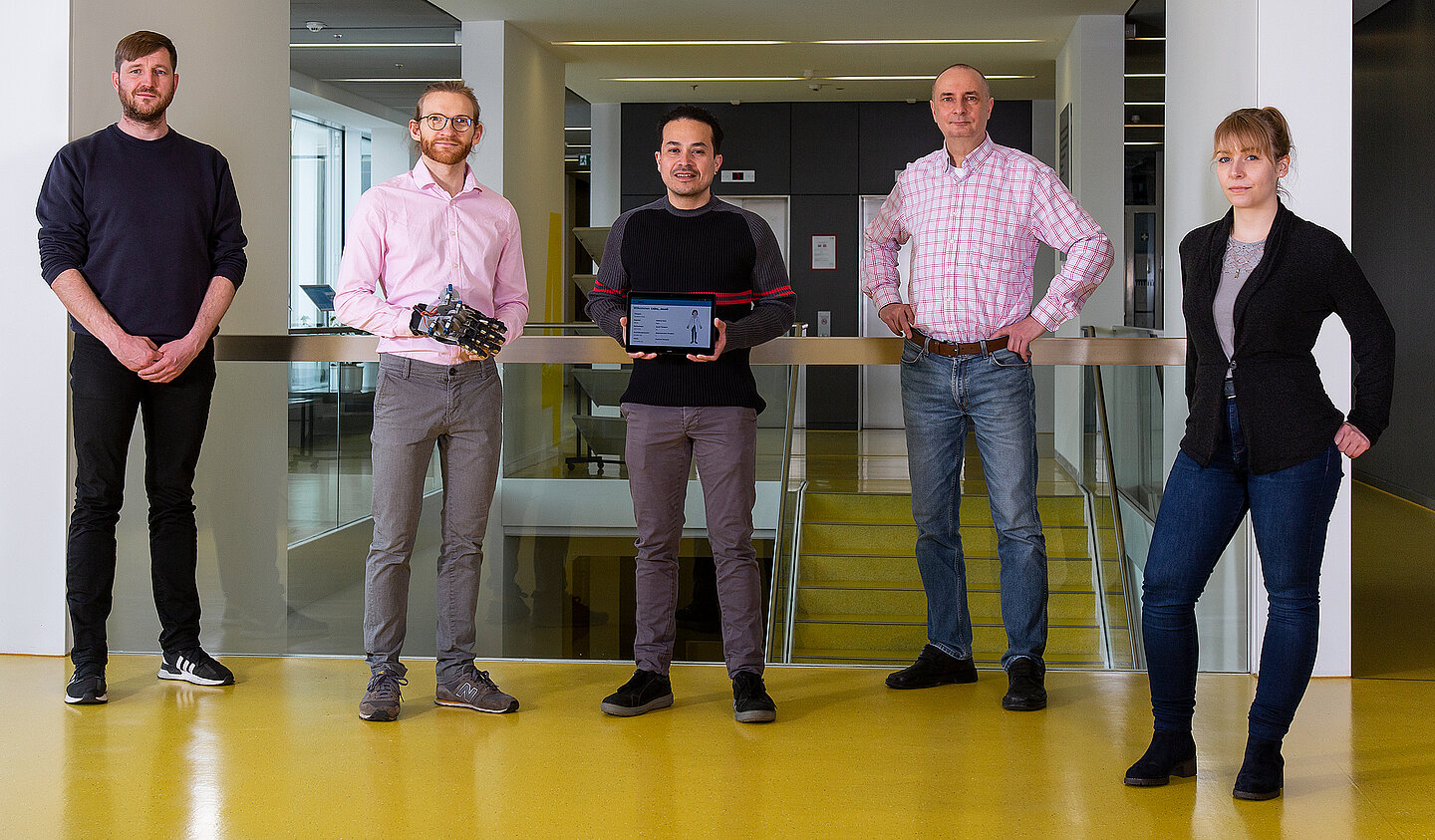 Das Team von Recovics Die fünf Teammitglieder von Recovics