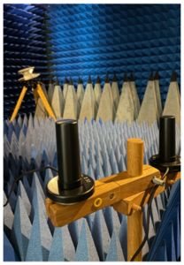 communication link setup between two antennas in a full anechoic chamber