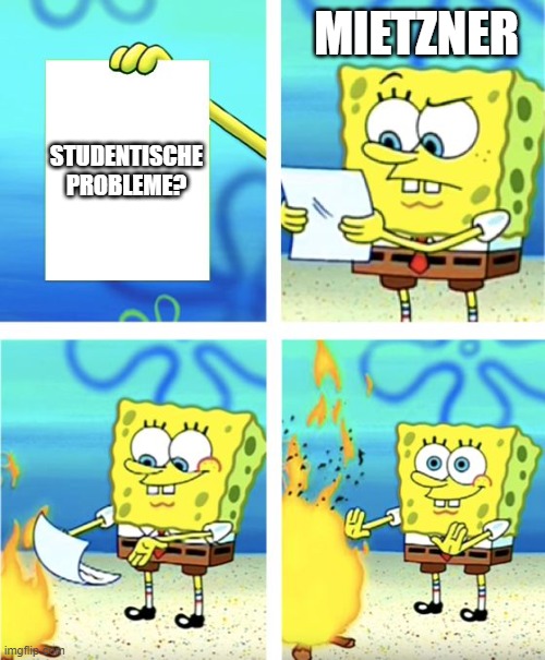 Studentische Probleme verbrennen
