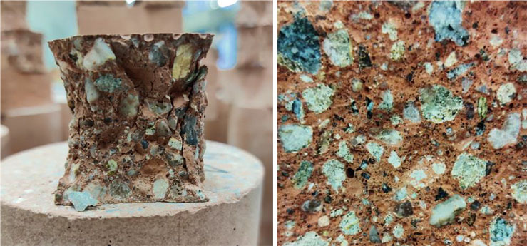 Beton aus recycelten Gesteinskörnern